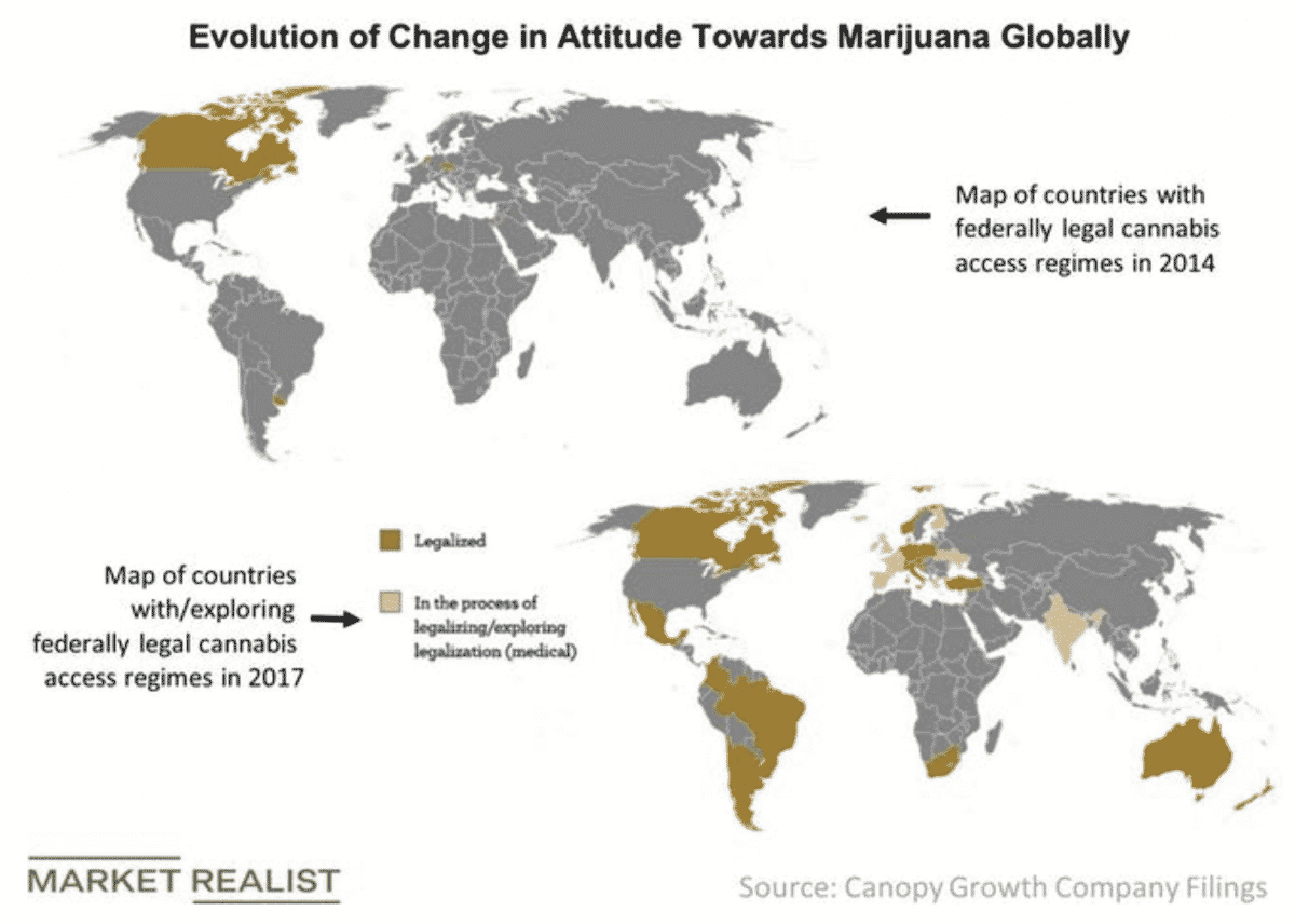 Legalisierte Länder Cannabis